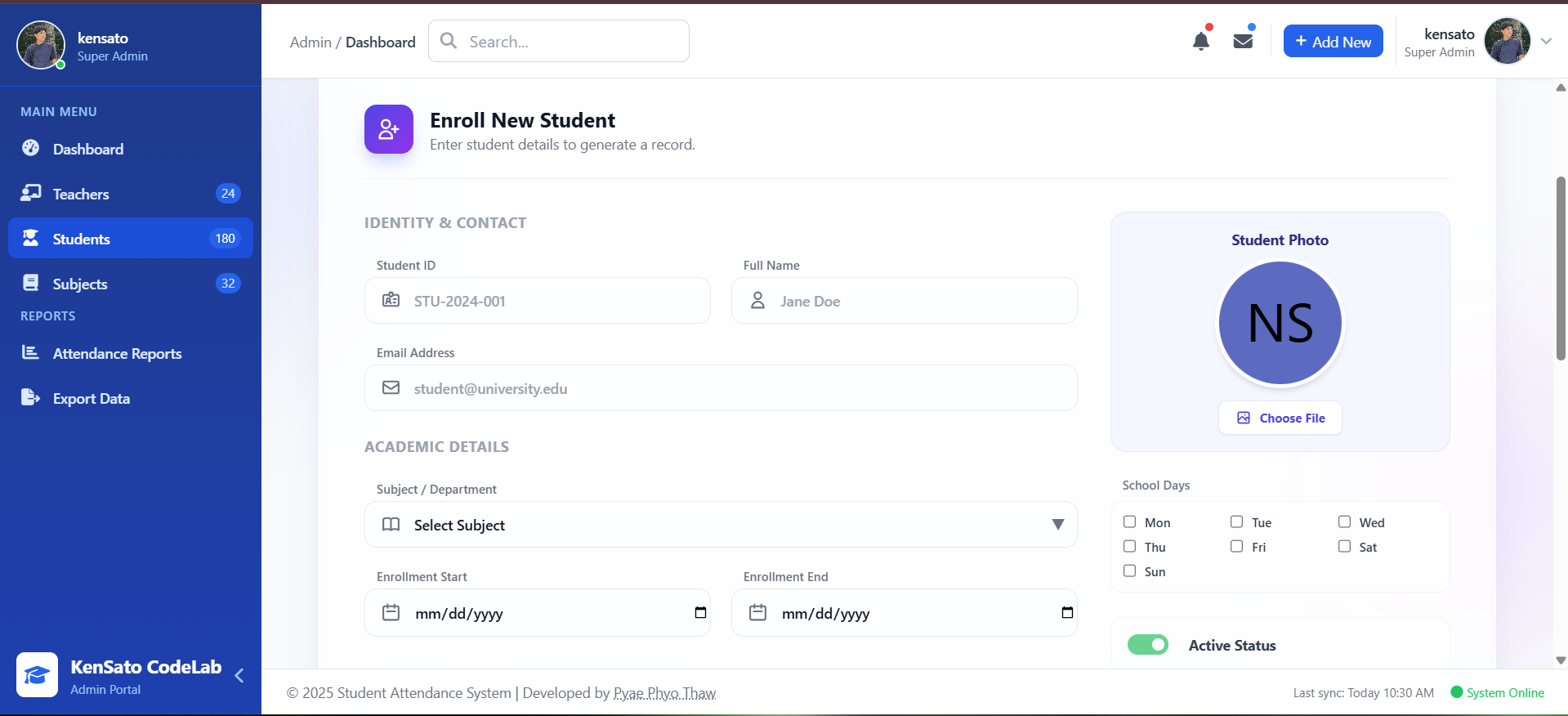 Admin Student