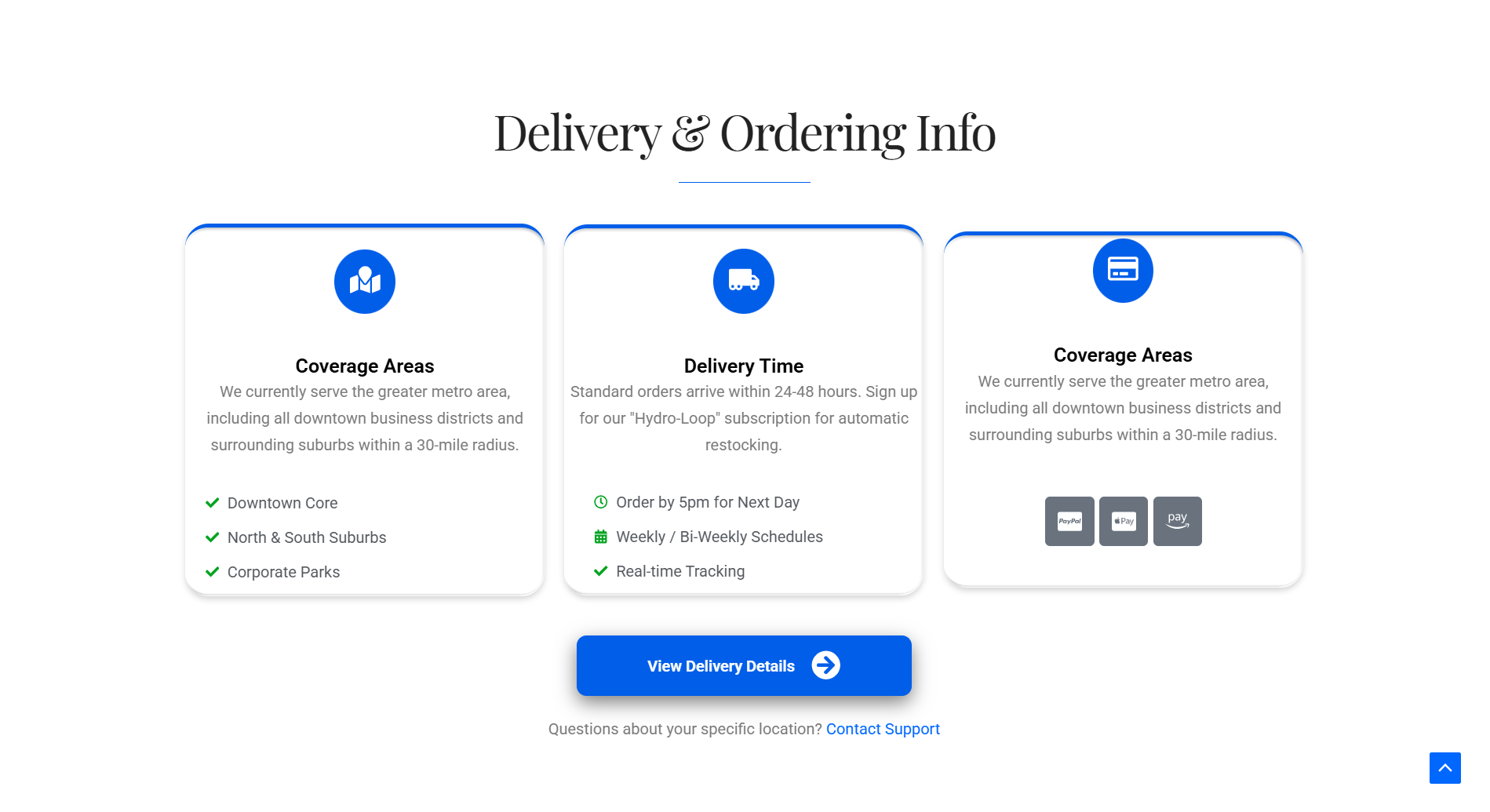 Delivery Page