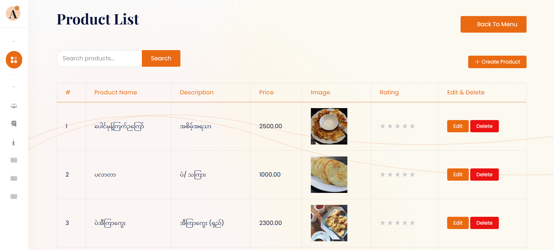 Menu Management